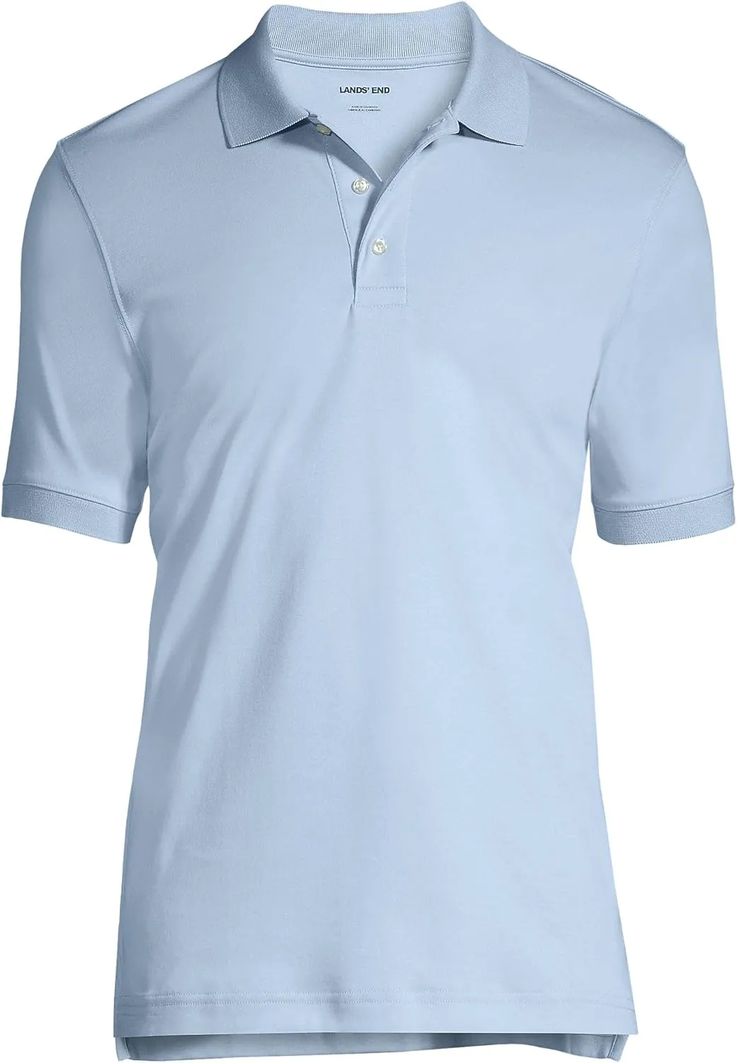 Lands' End School Uniform Men's Long Sleeve Interlock Polo Shirt