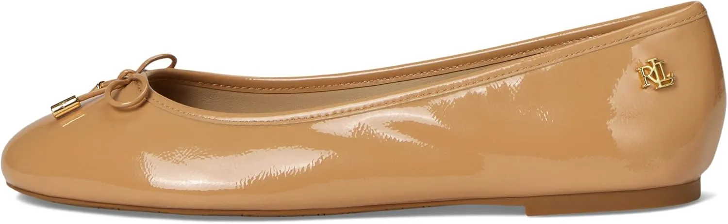 Lauren Ralph Lauren Women's Jayna Crinkle Patent Leather Flats Ballet