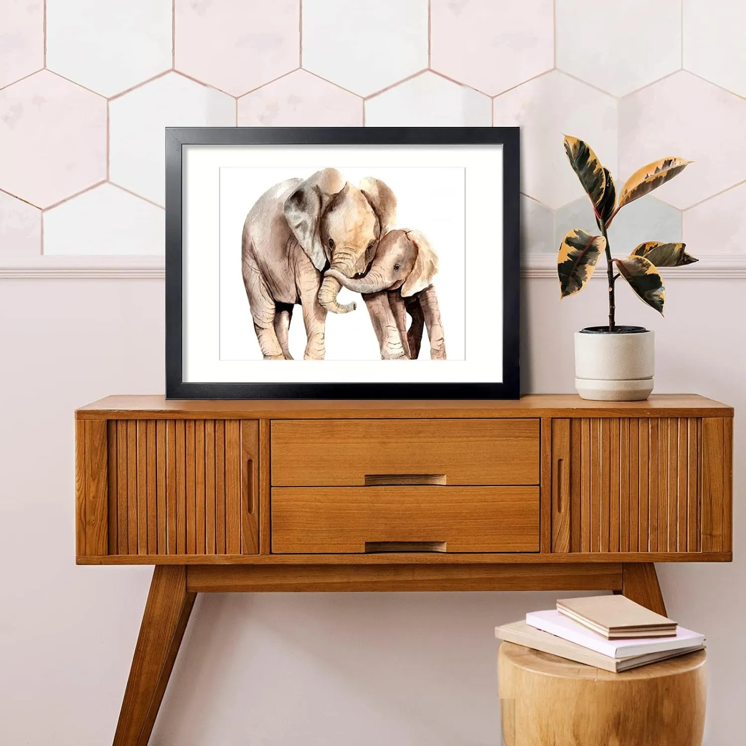 LaVie Home 18x24 Picture Frame Black Poster Frame, Display Pictures 16x20 with Mat or 18x24 Without Mat, Stable and Sturdy Frame and Polished Plexiglass, Horizontal and Vertical Format of The Walls