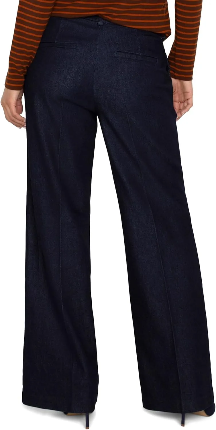Liverpool Women's Kelsey Wide Leg Trouser Mid Rise Polished Denim