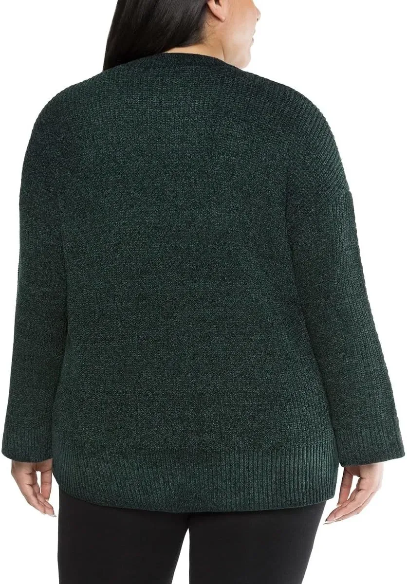 Matty M Ladies' Chenille Tunic Sweater, Crewneck, Ribbed Cuffs and Hem, Wide Sleeves, Multiple Colors