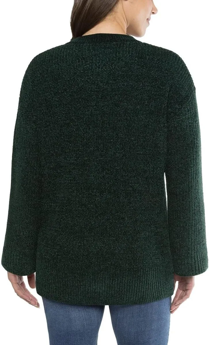 Matty M Ladies' Chenille Tunic Sweater, Crewneck, Ribbed Cuffs and Hem, Wide Sleeves, Multiple Colors