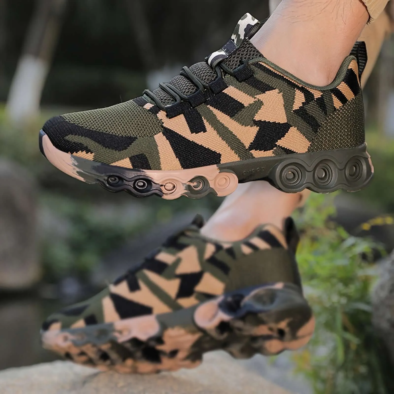 Men's Casual Camouflage Mesh Sneakers | Breathable Fabric