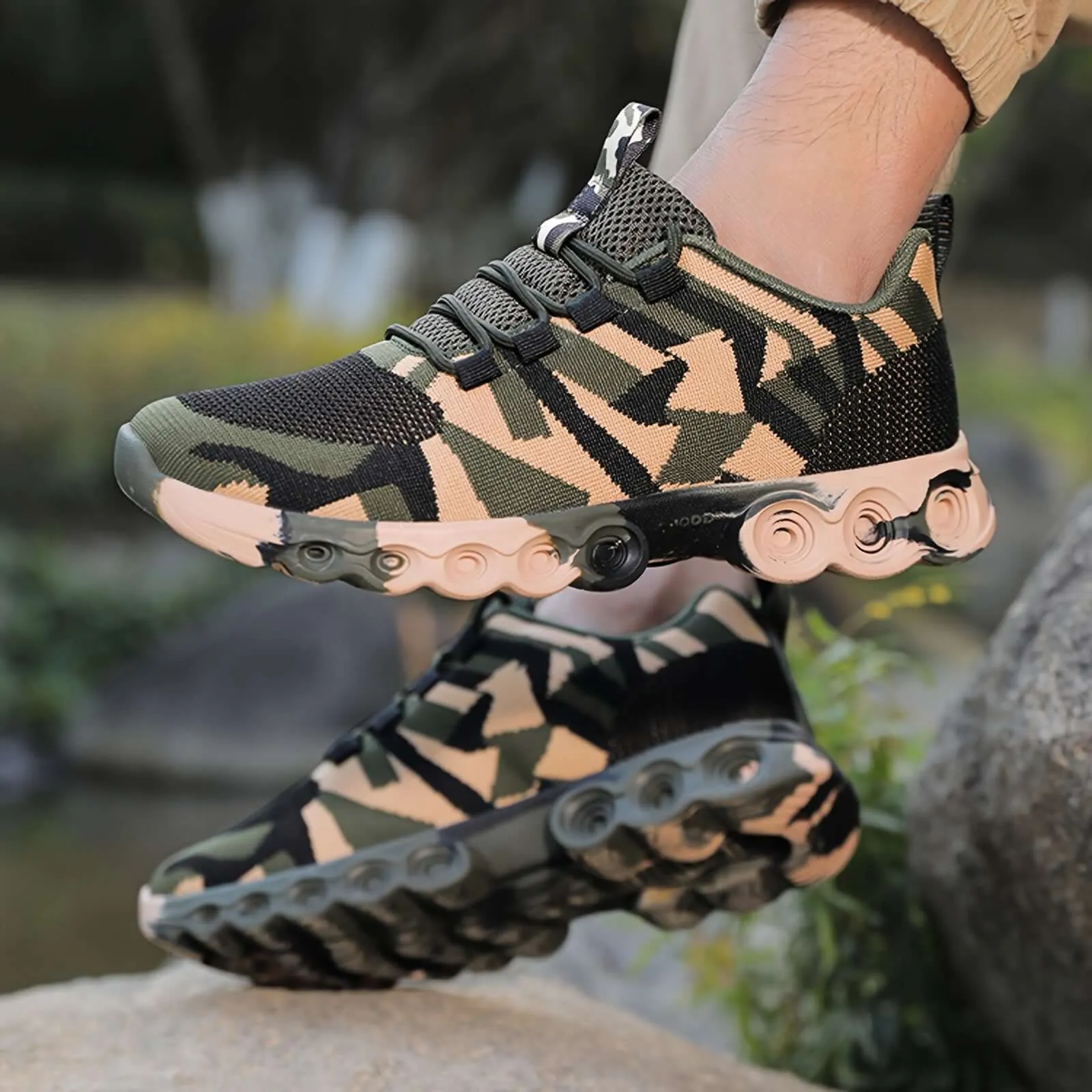Men's Casual Camouflage Mesh Sneakers | Breathable Fabric