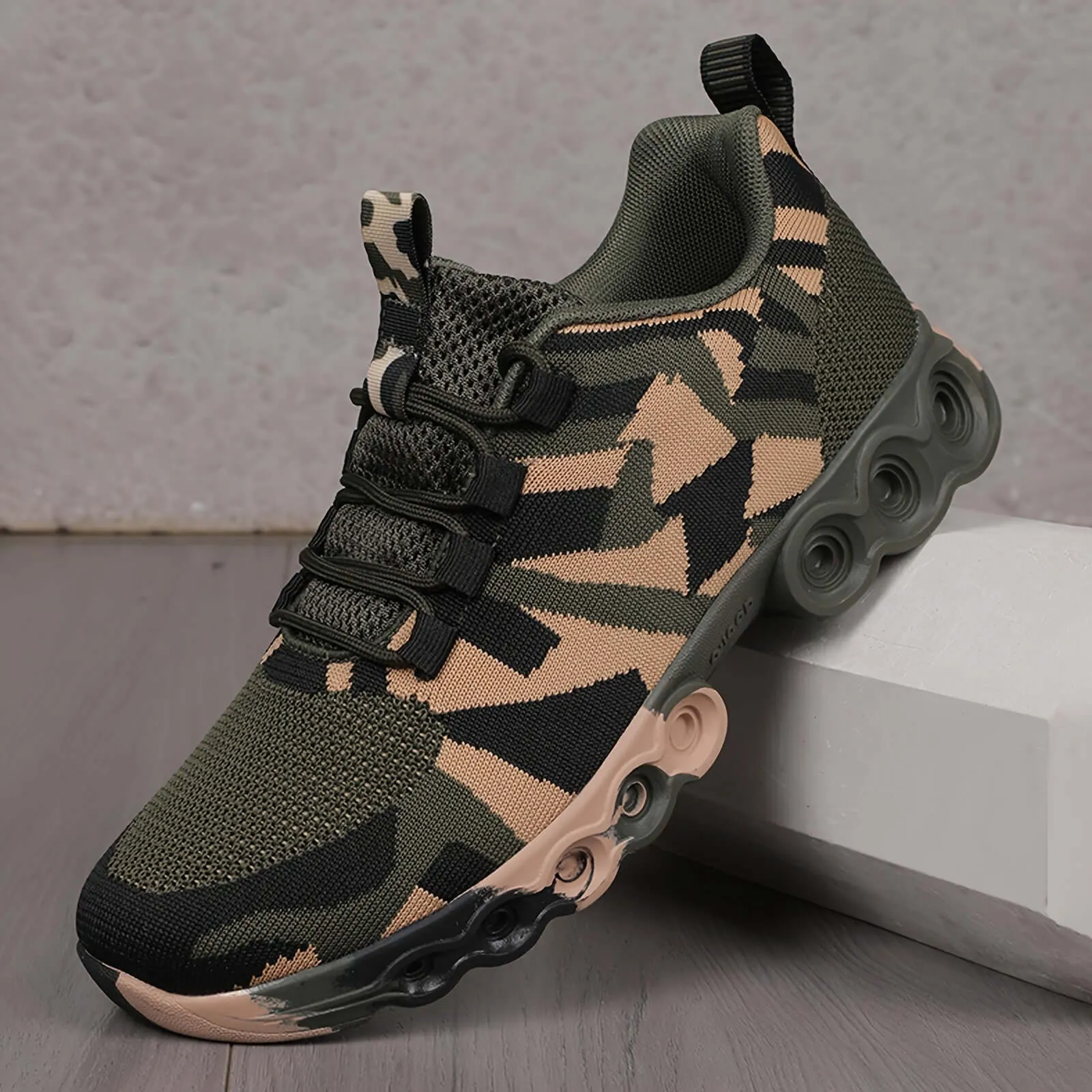 Men's Casual Camouflage Mesh Sneakers | Breathable Fabric