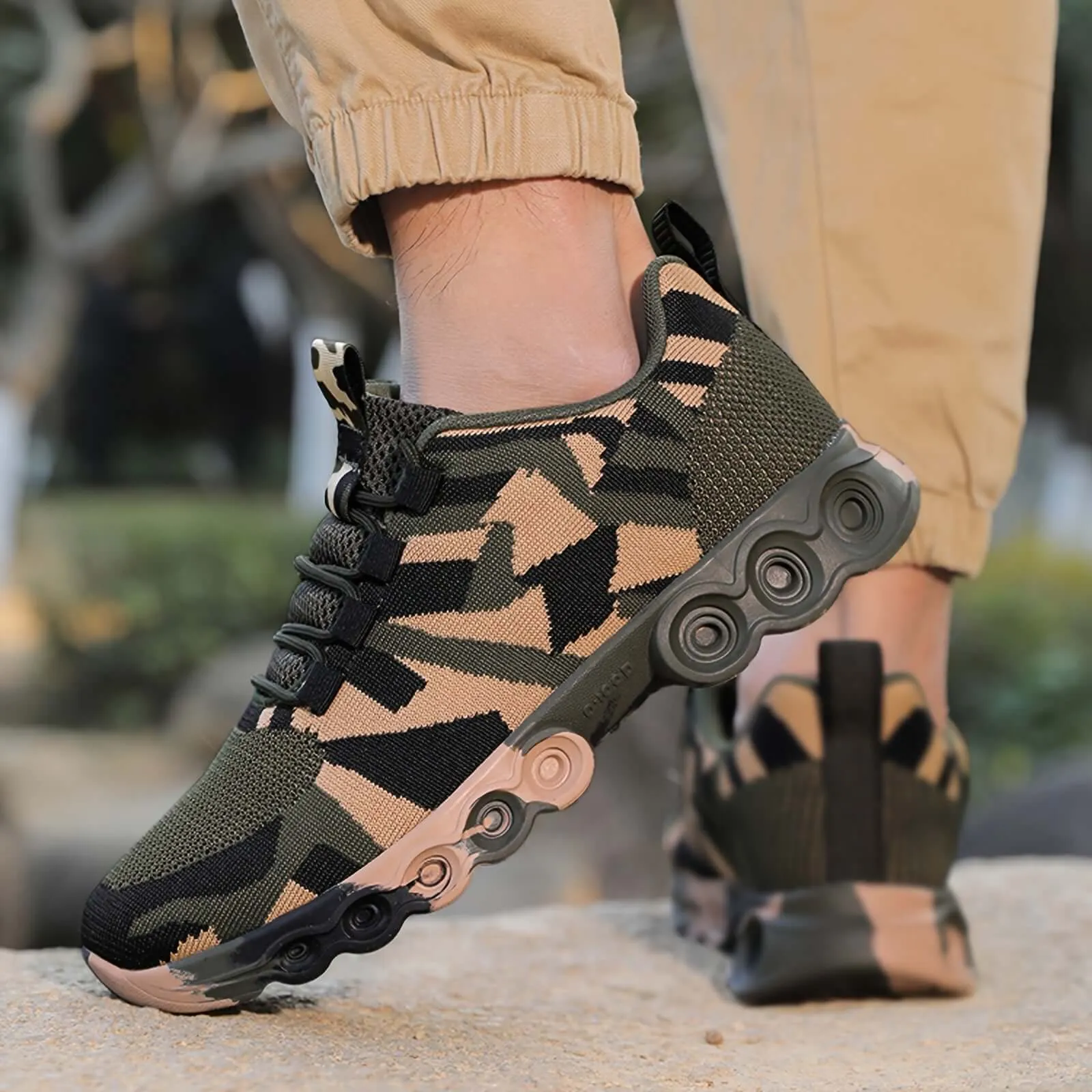 Men's Casual Camouflage Mesh Sneakers | Breathable Fabric