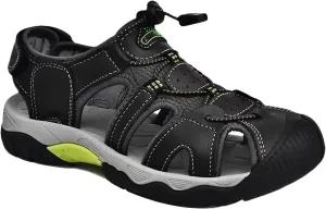 Mens Casual Leather Sandals Closed Toe Beach Shoes Summer Sandals for Hiking Trekking Walking