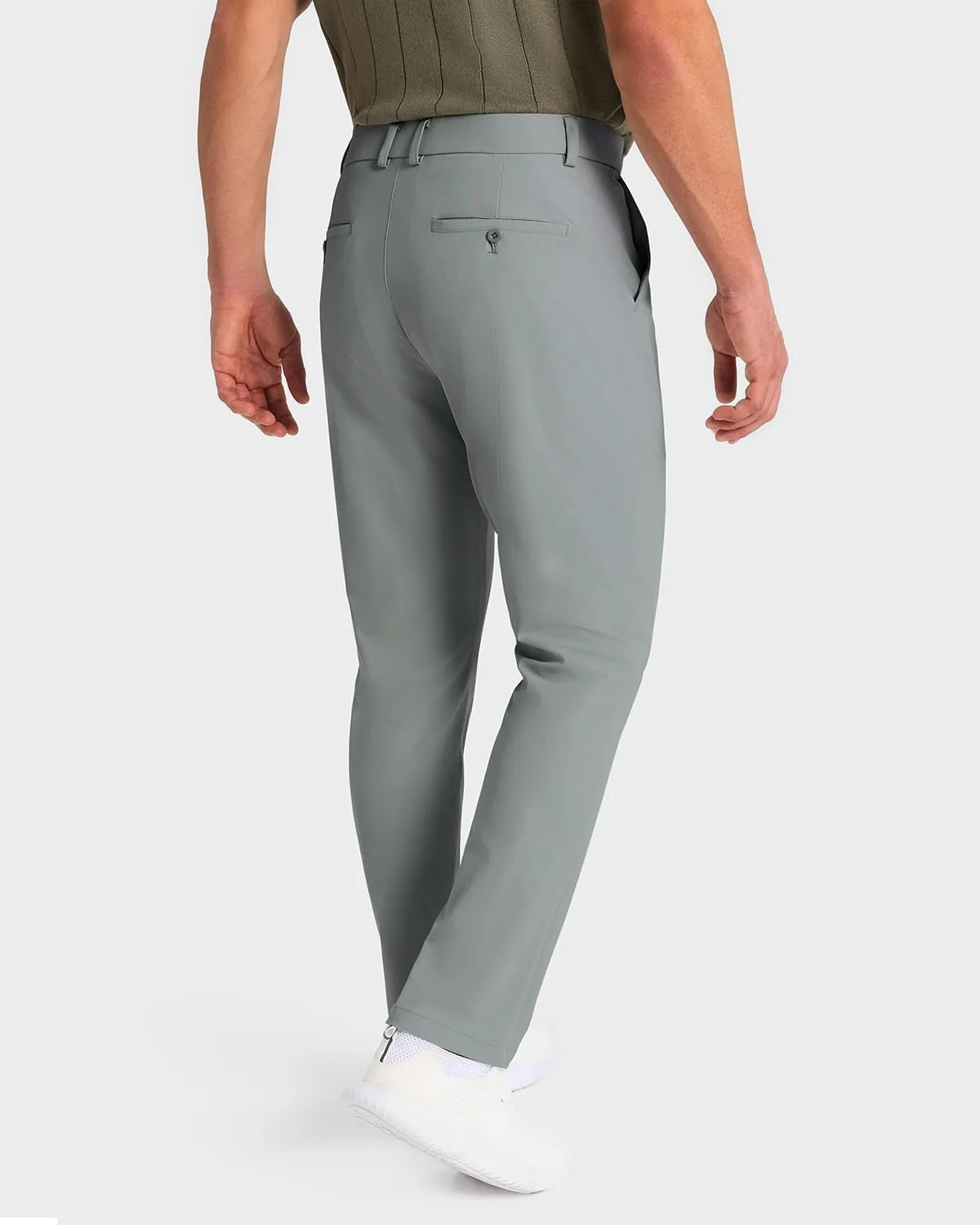 Mens Classic Fit Golf Pants Stretch Work Dress Pants 30''/32''/34'' Lightweight Casual Pants with Pockets