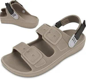 Mens Sandals, Beach Sandals & Slides, Comfortable Summer Slippers & Beach Shoes for Men, Lightweight & Non-Slip, Black Slides, Comfortable Slides 8-12
