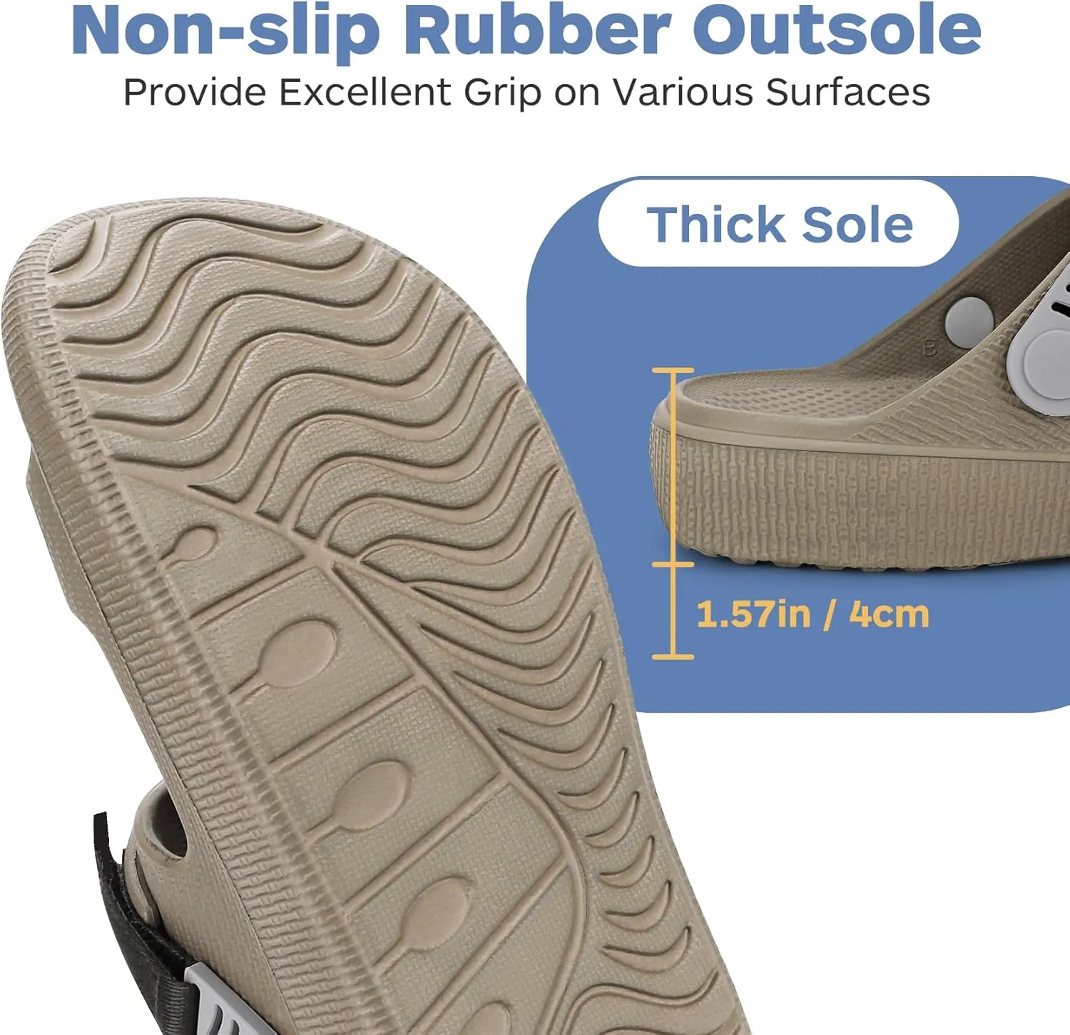 Mens Sandals, Beach Sandals & Slides, Comfortable Summer Slippers & Beach Shoes for Men, Lightweight & Non-Slip, Black Slides, Comfortable Slides 8-12