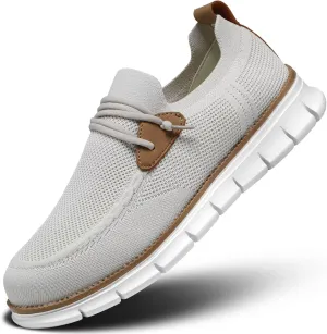 Men's Walking Boat Shoes Slip On Casual Loafers Non Slip Comfortable Lightweight Work Driving Shoes