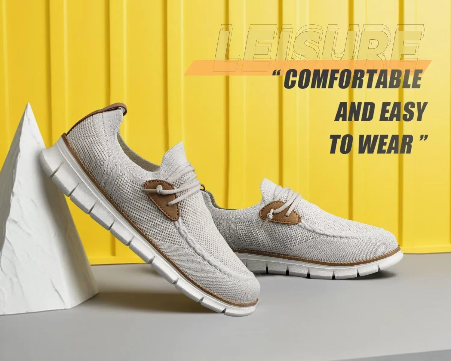 Men's Walking Boat Shoes Slip On Casual Loafers Non Slip Comfortable Lightweight Work Driving Shoes