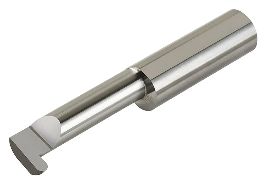 Micro 100 FR-087-8 Grooving Tool, .087" Width, .100" Proj, .397" Min Bore Dia, 1/2" Max Bore Depth, 3/16" Offset, 3/8" Shank Dia, 2-1/2" OAL, Uncoated
