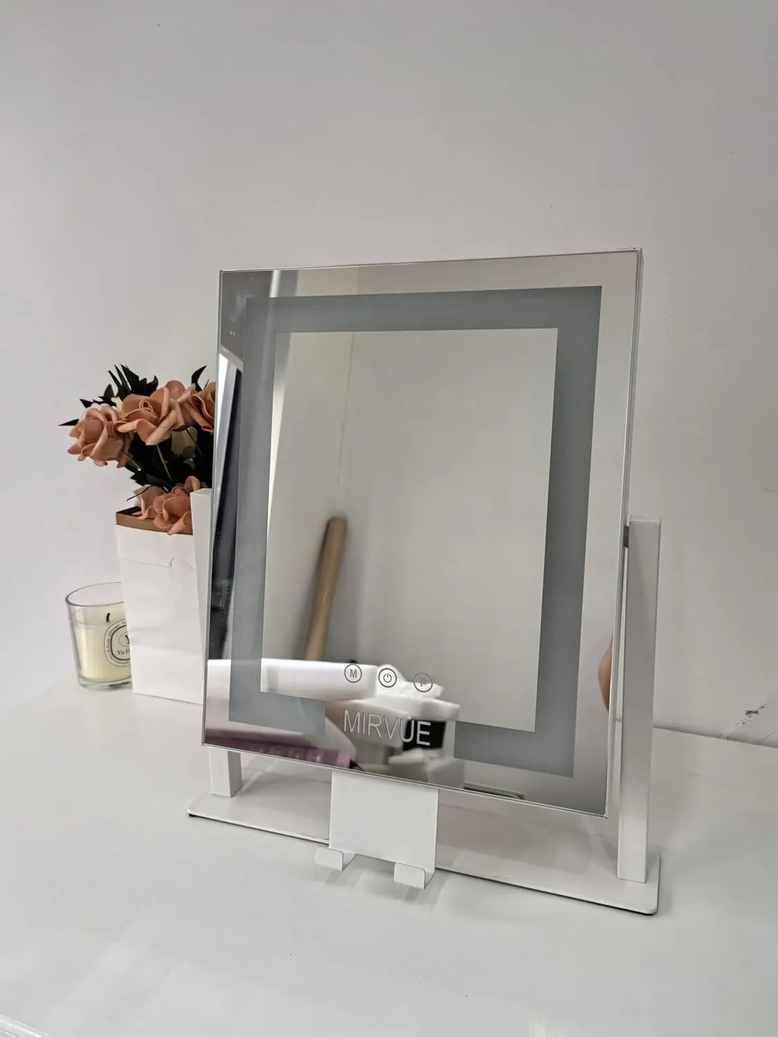 MIRVUE Makeup Mirror with Stand, Vanity Mirror for Cosmetics