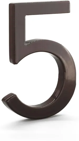 Montague Metal Products MHN-08-F-RB1-5 Solid Aluminum Modern Floating Address House Numbers, 8", Powder Coated Rubbed Bronze