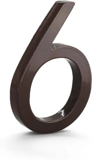 Montague Metal Products MHN-08-F-RB1-6 Solid Aluminum Modern Floating Address House Numbers, 8", Powder Coated Rubbed Bronze