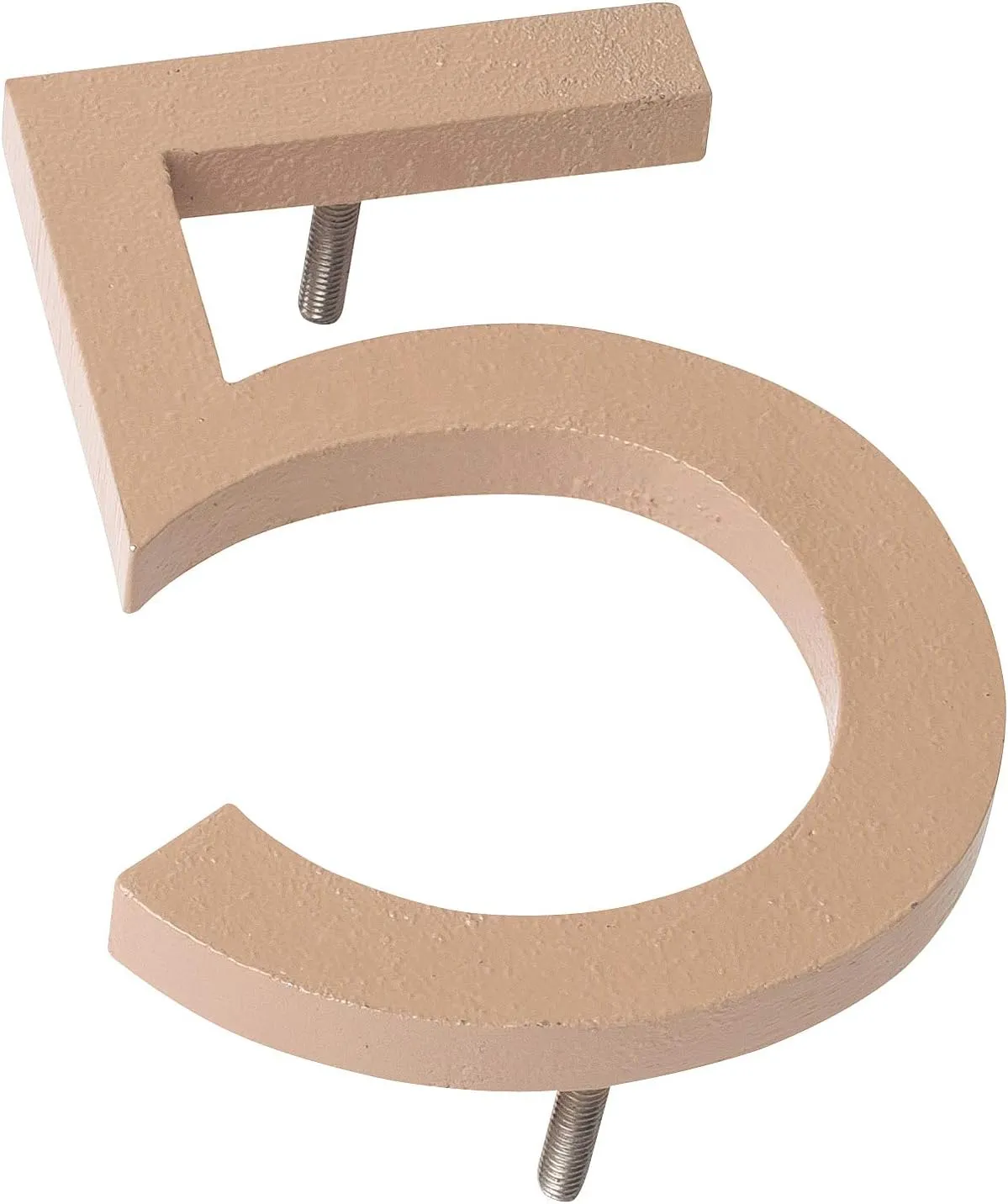 Montague Metal Products MHN-10-F-TE1-5 Solid Brushed Aluminum Modern Floating Address House Numbers, 10", Powder Coated Taupe