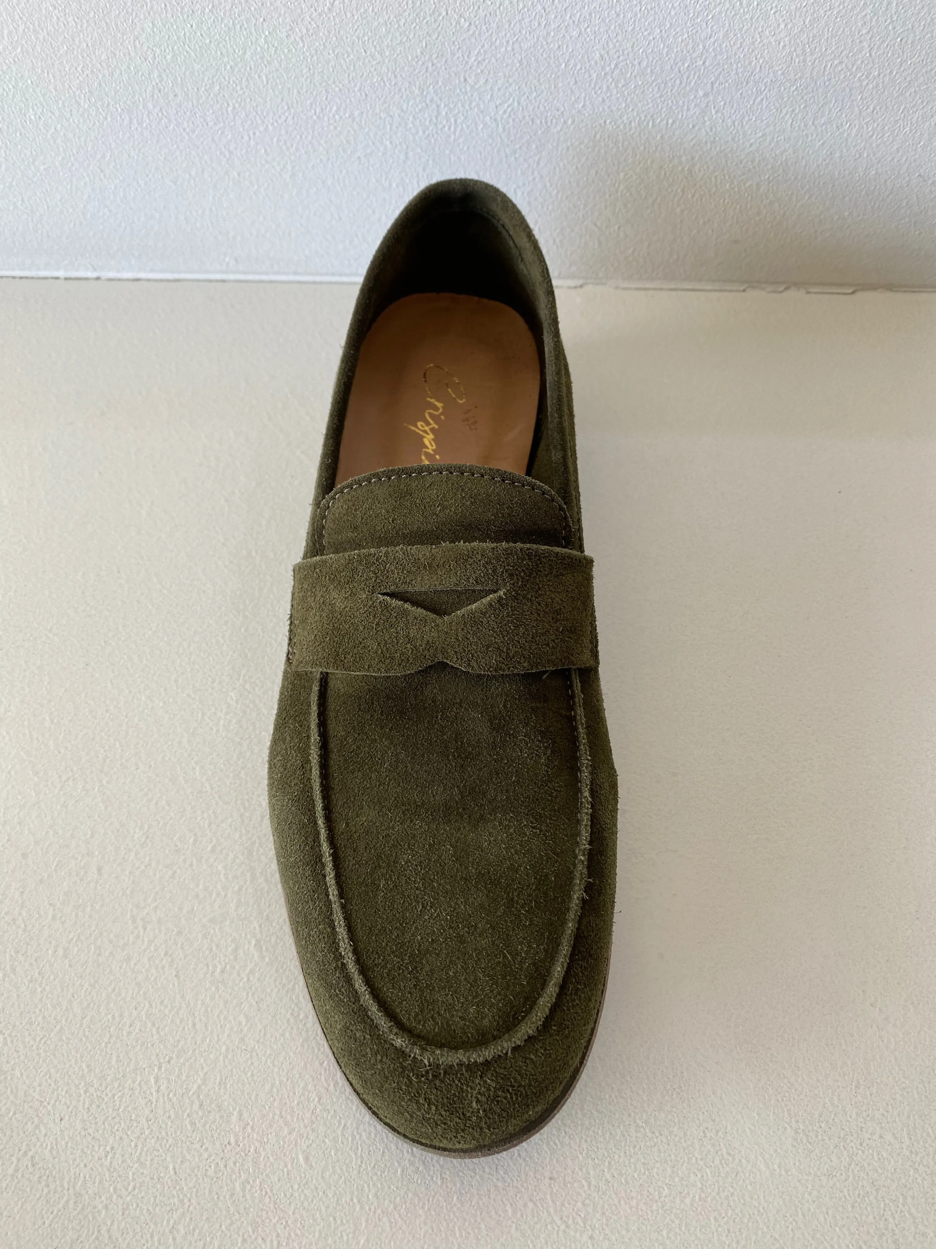 Moss Green Suede Loafer