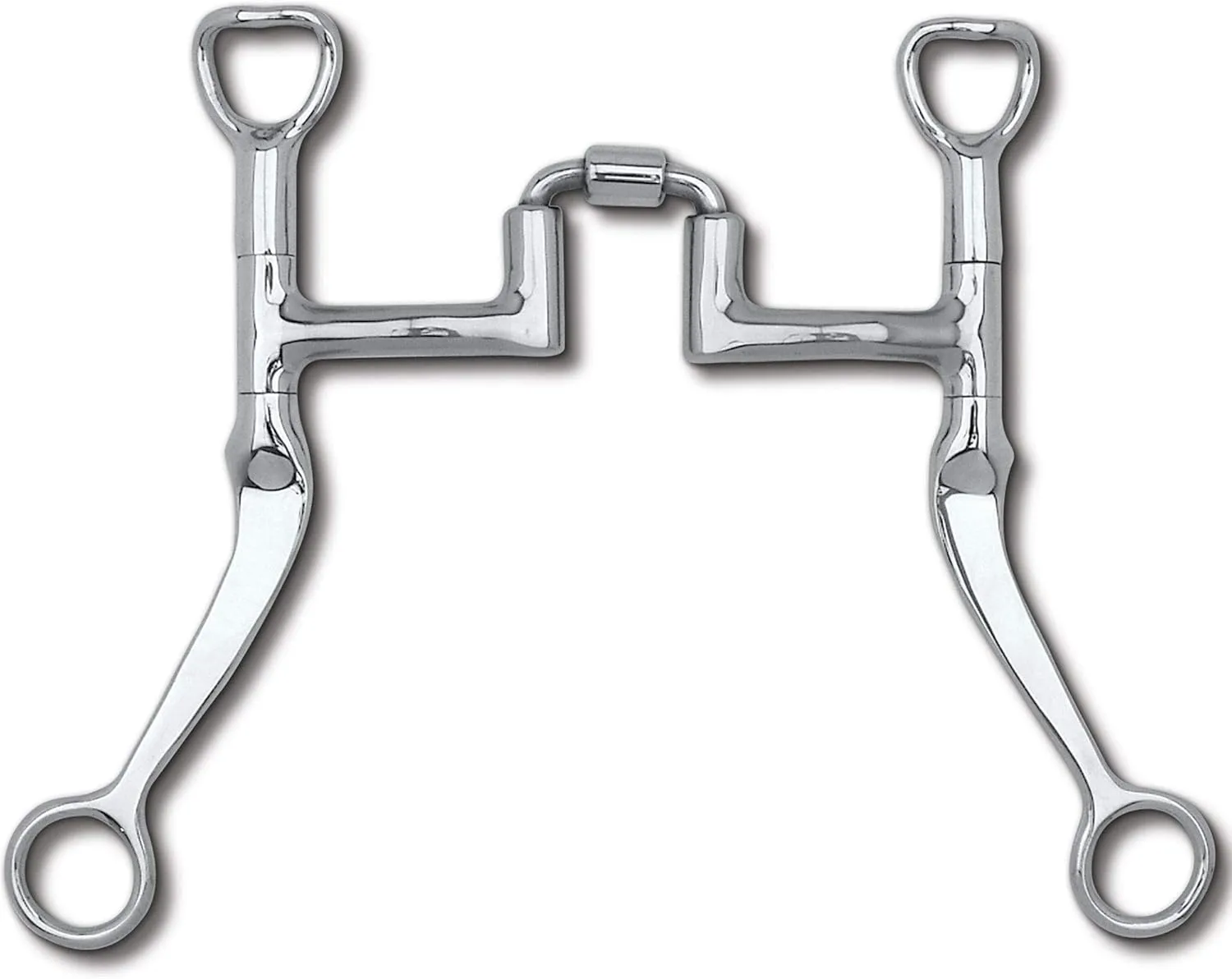 Myler Flat Shank with Sweet Iron Correctional High Ported Barrel