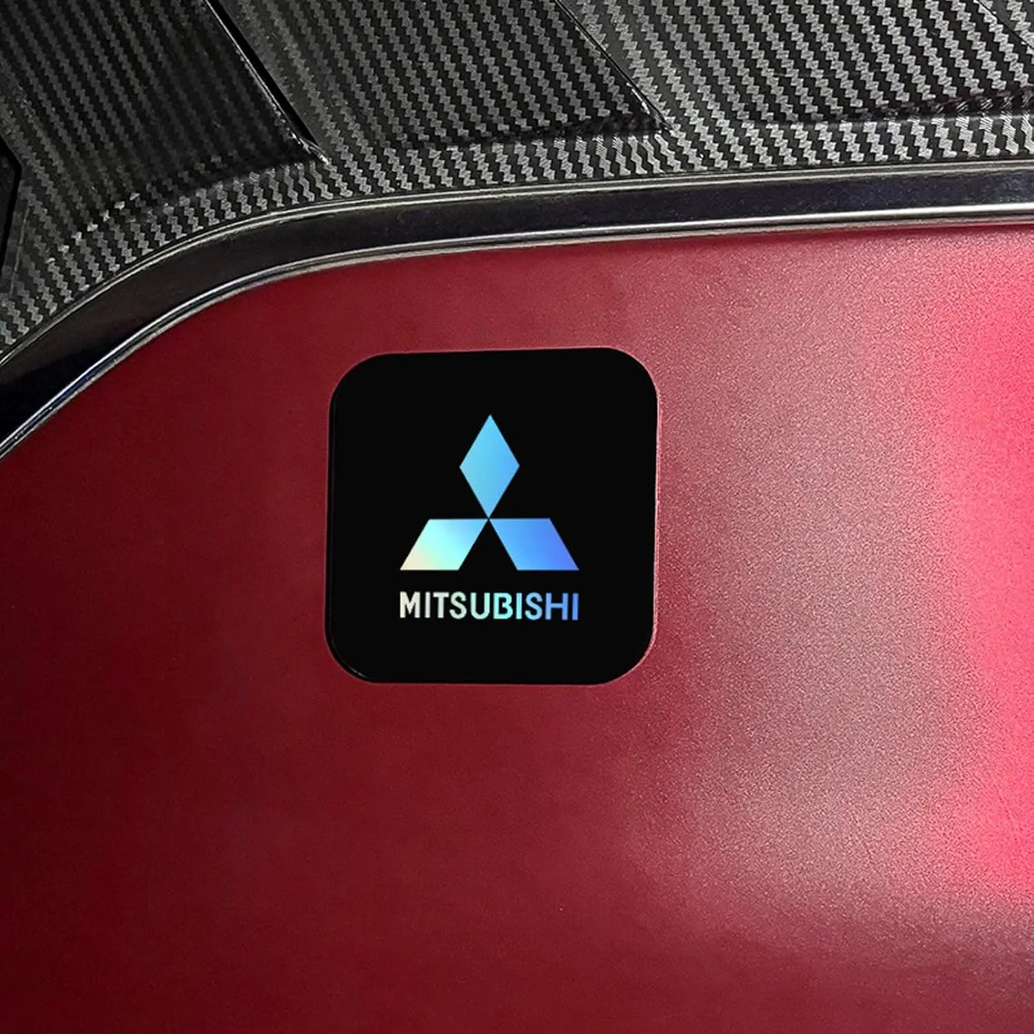 Oil Tank Cap Sticker for Mitsubishi Town Box 1999 2000 01 02 03 04 05 6 07 08 09 10 11, Fuel Door Decal Car Accessories, Gas Cap Trim for A Sleek Exterior Look,B