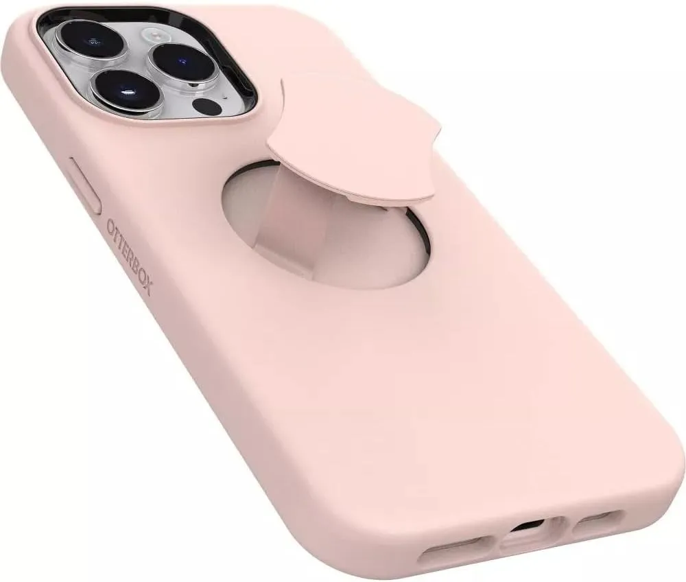 OtterBox iPhone 14 Pro Max OtterGrip Symmetry Series Case - Made ME Blush (Pink), Built-in Grip, Sleek case, Snaps to MagSafe, Raised Edges Protect Camera & Screen