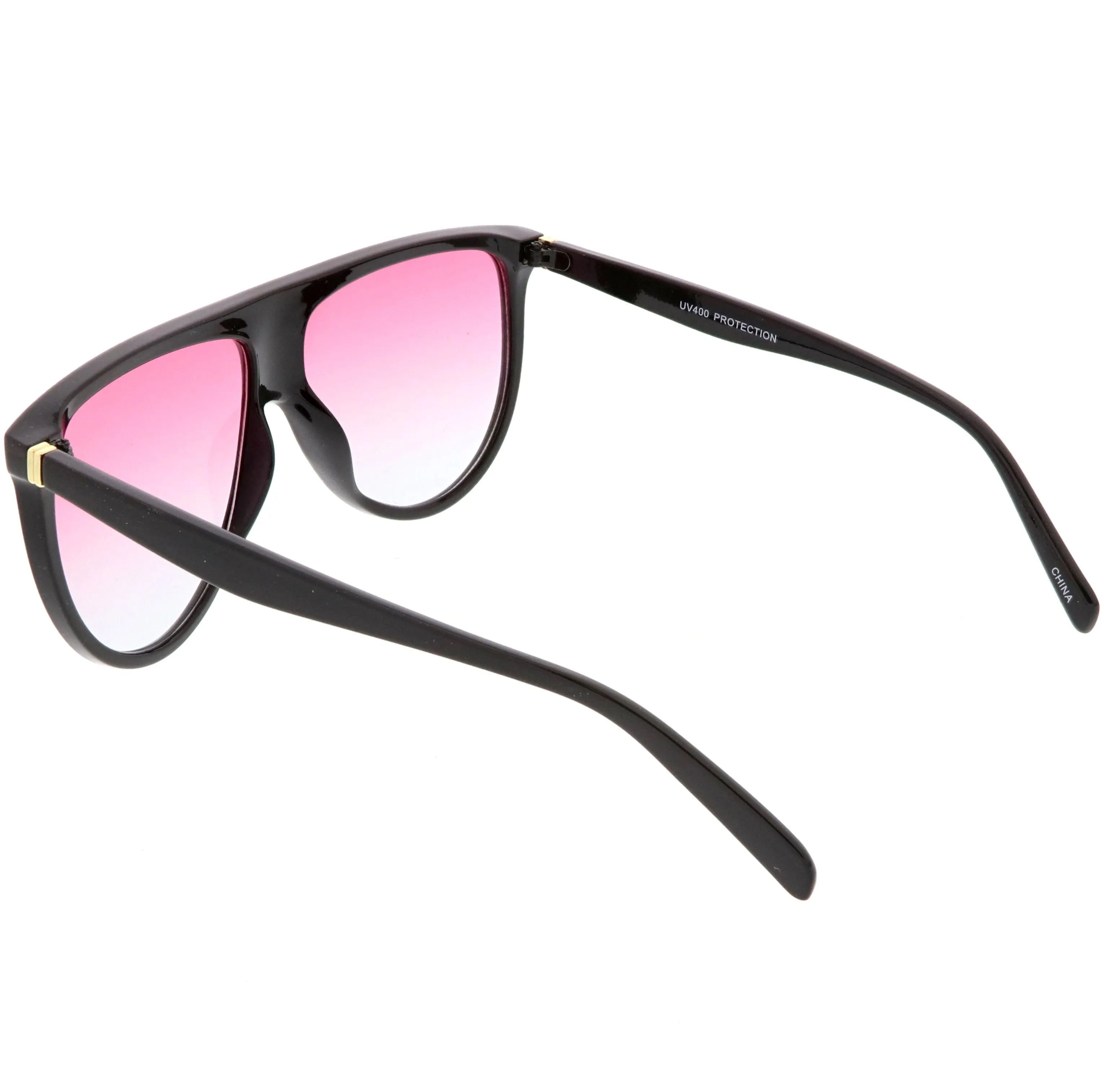 Oversize Retro Flat Top Colored Gradient Lens Aviator Sunglasses C391
