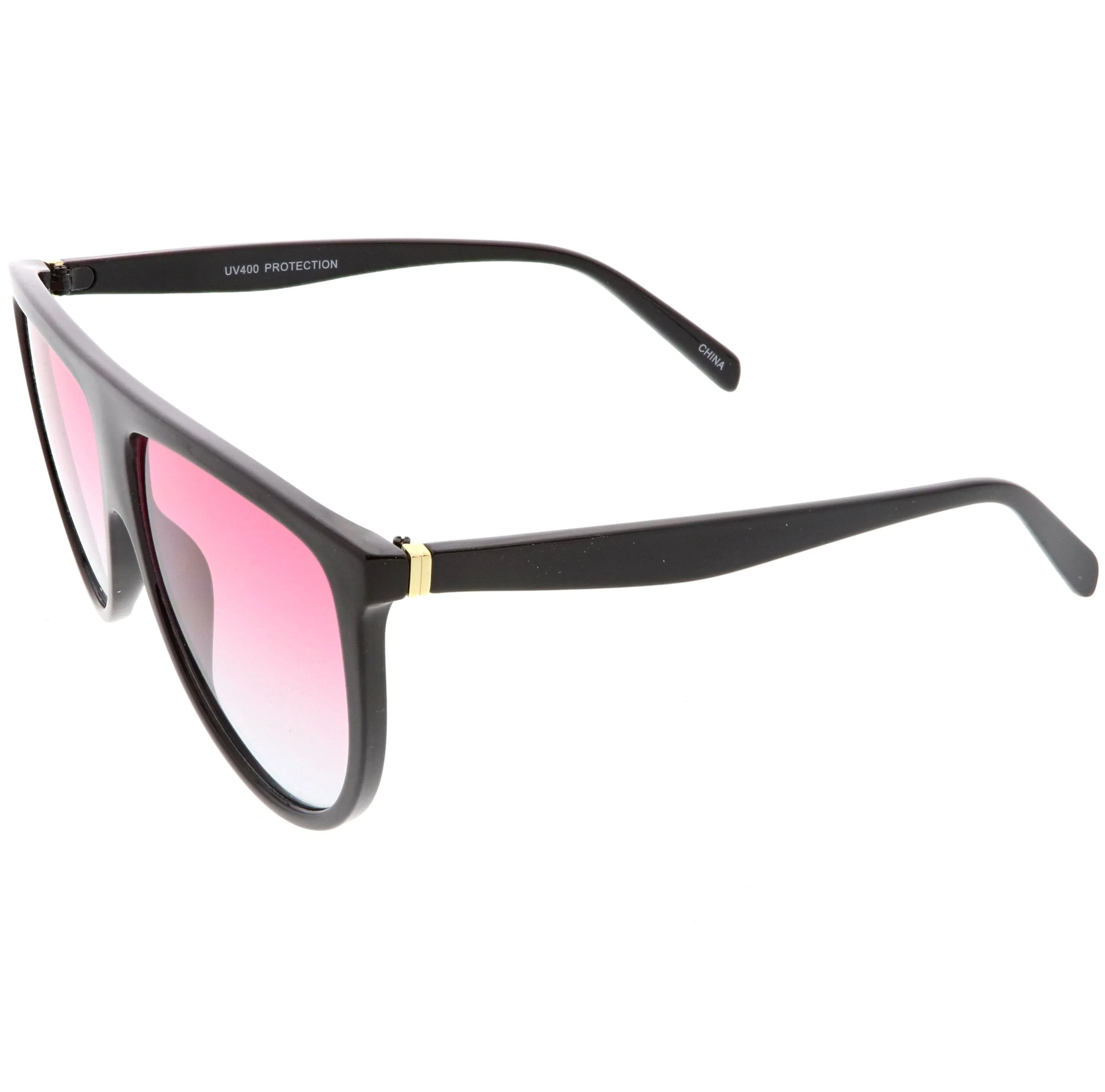 Oversize Retro Flat Top Colored Gradient Lens Aviator Sunglasses C391