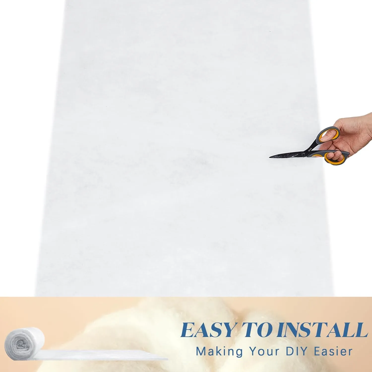 Peryiter 2 Roll Upholstery Quilt Batting 36 Inch x 5 Yard x 0.4 Inch Polyester Batting Multipurpose Fiberfill Stuffing Fabric for Cushion Pillows Bedspreads Interior Decoration Crafts