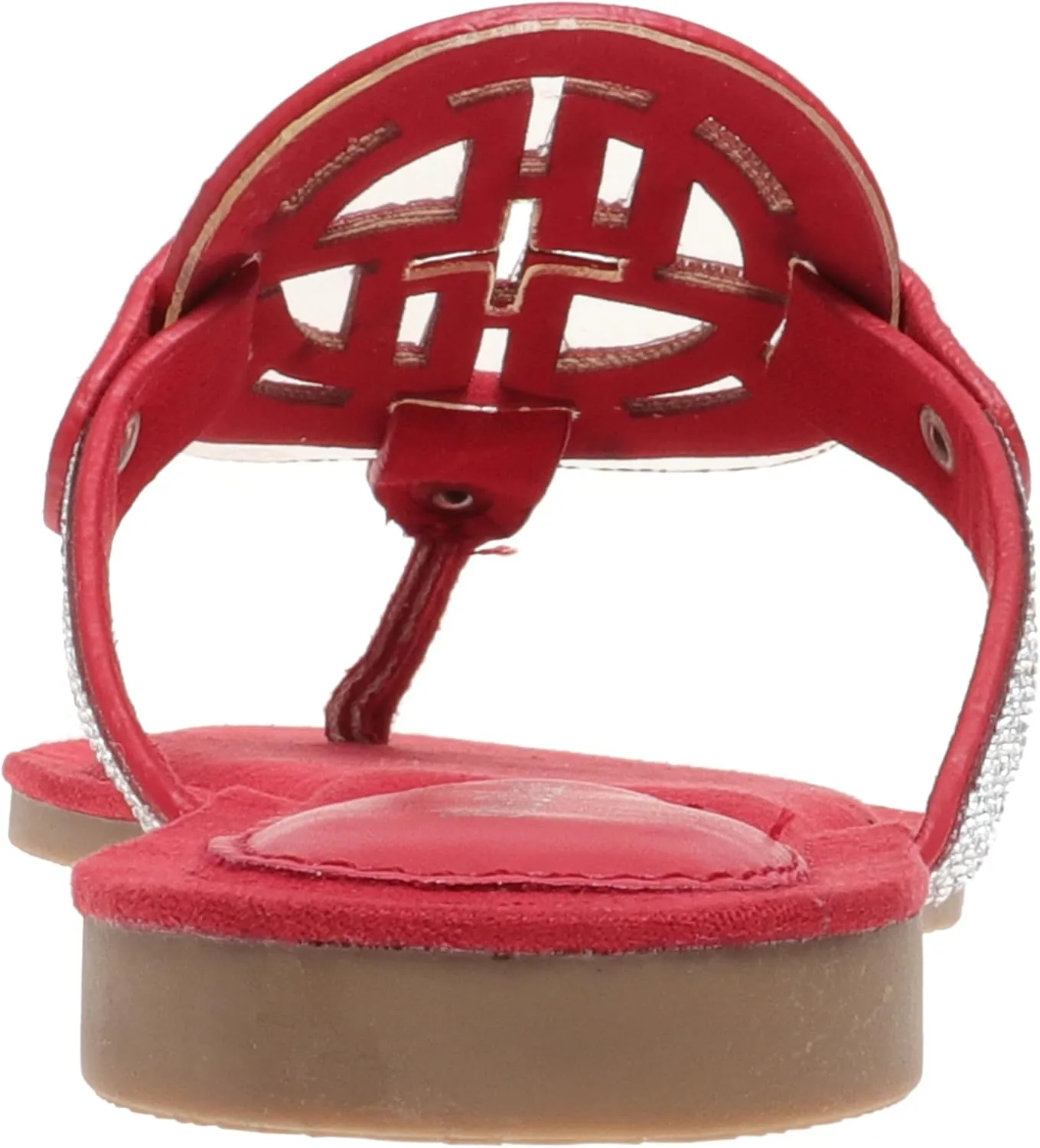 Pierre Dumas Women's Medallion Vegan Slide Thong Flip Flop Flat Sandal