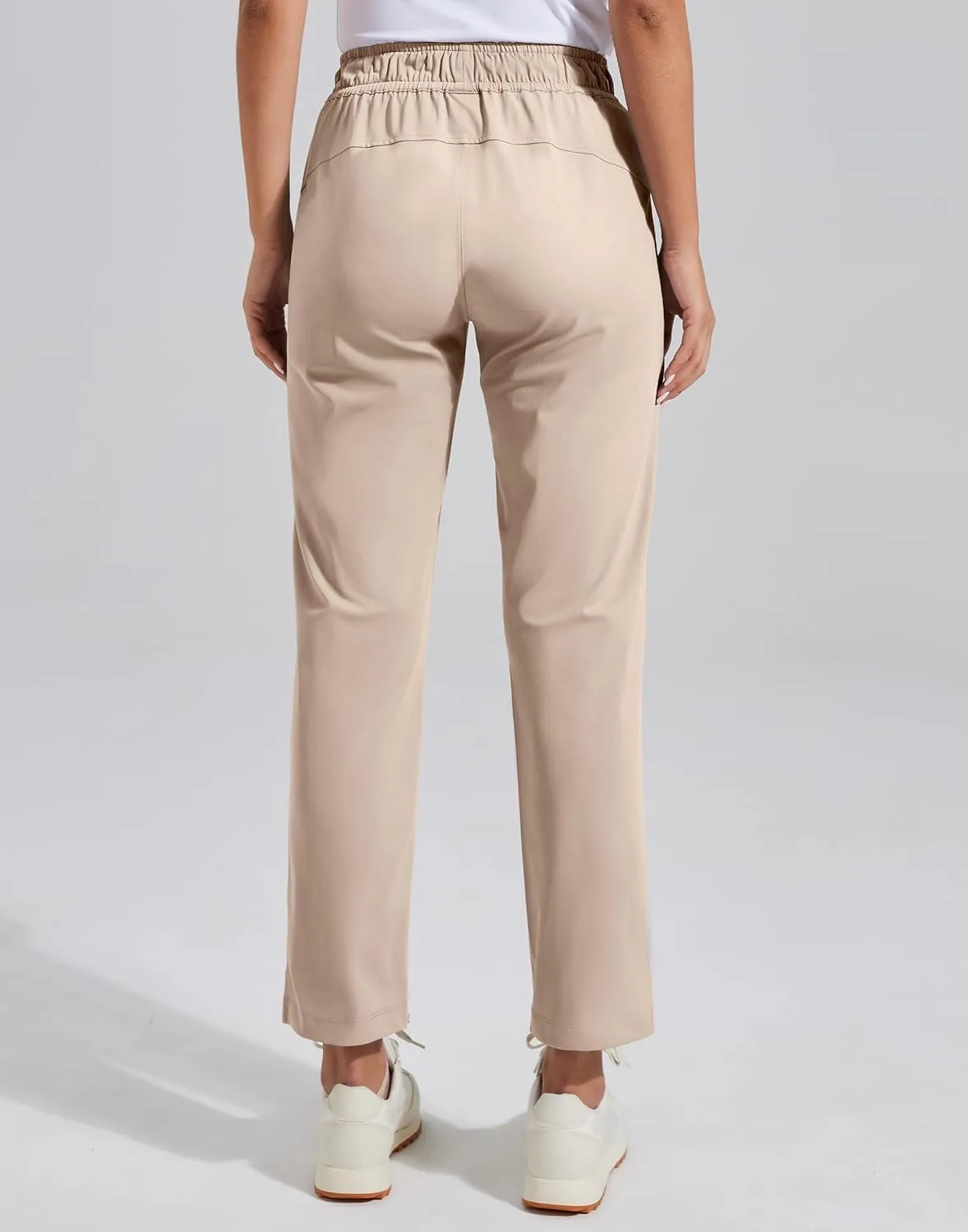 Pioneer Camp Womens Golf Pants with Zip Pockets High Waisted Stretch 7/8 Ankle Dress Work Business Casual Slacks Travel Pants