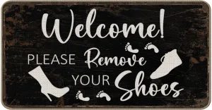Please Remove Shoes Front Door Mat, Take Off Shoes Doormat for Front Door Porch, No Shoes Entryway Rug for Indoor Outdoor Decorative Mat,17x30 Inch