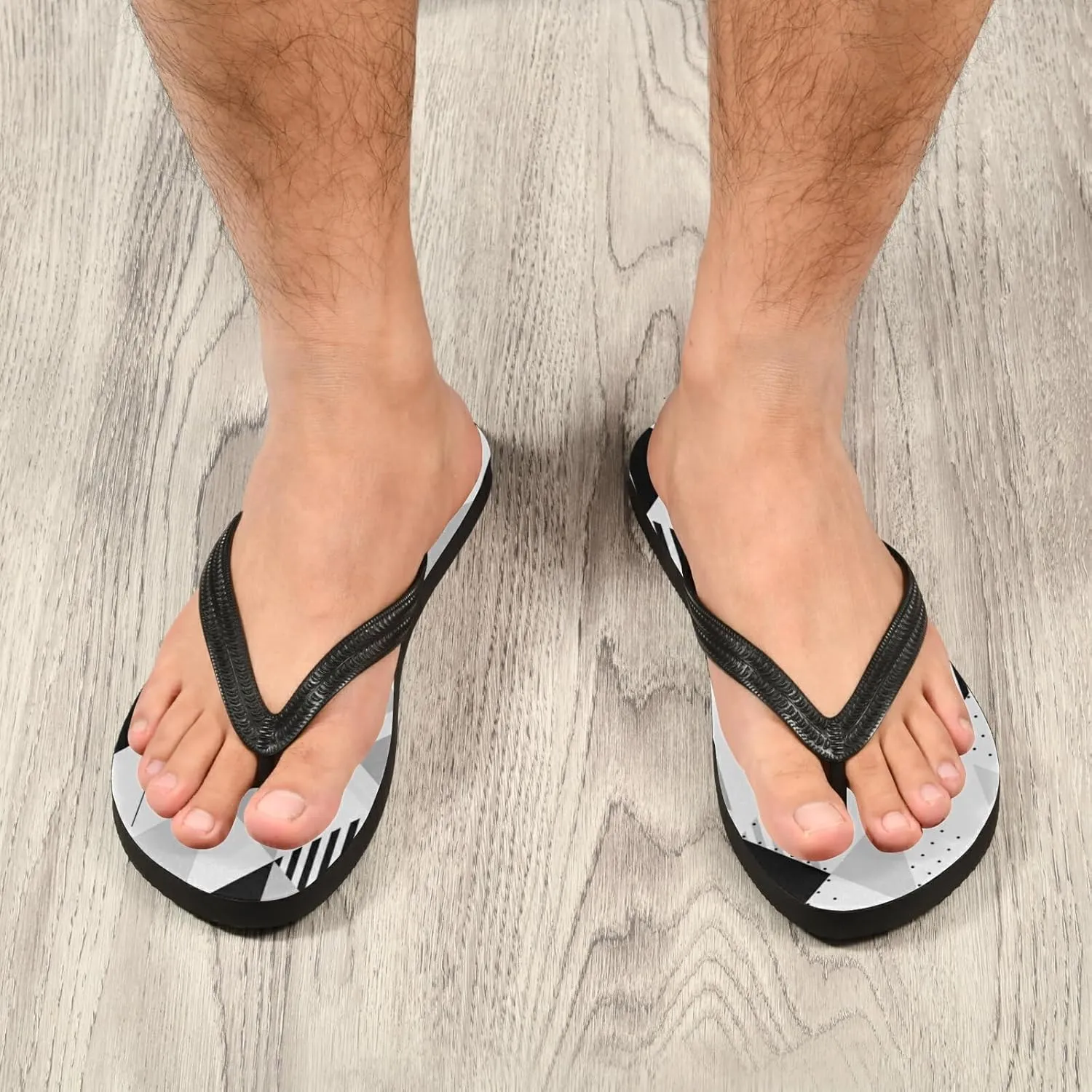 Poeticcity Flip Sandal Men Women Flip Flops for Hotel Spa Home Slippers Bedroom Travel S-XXL