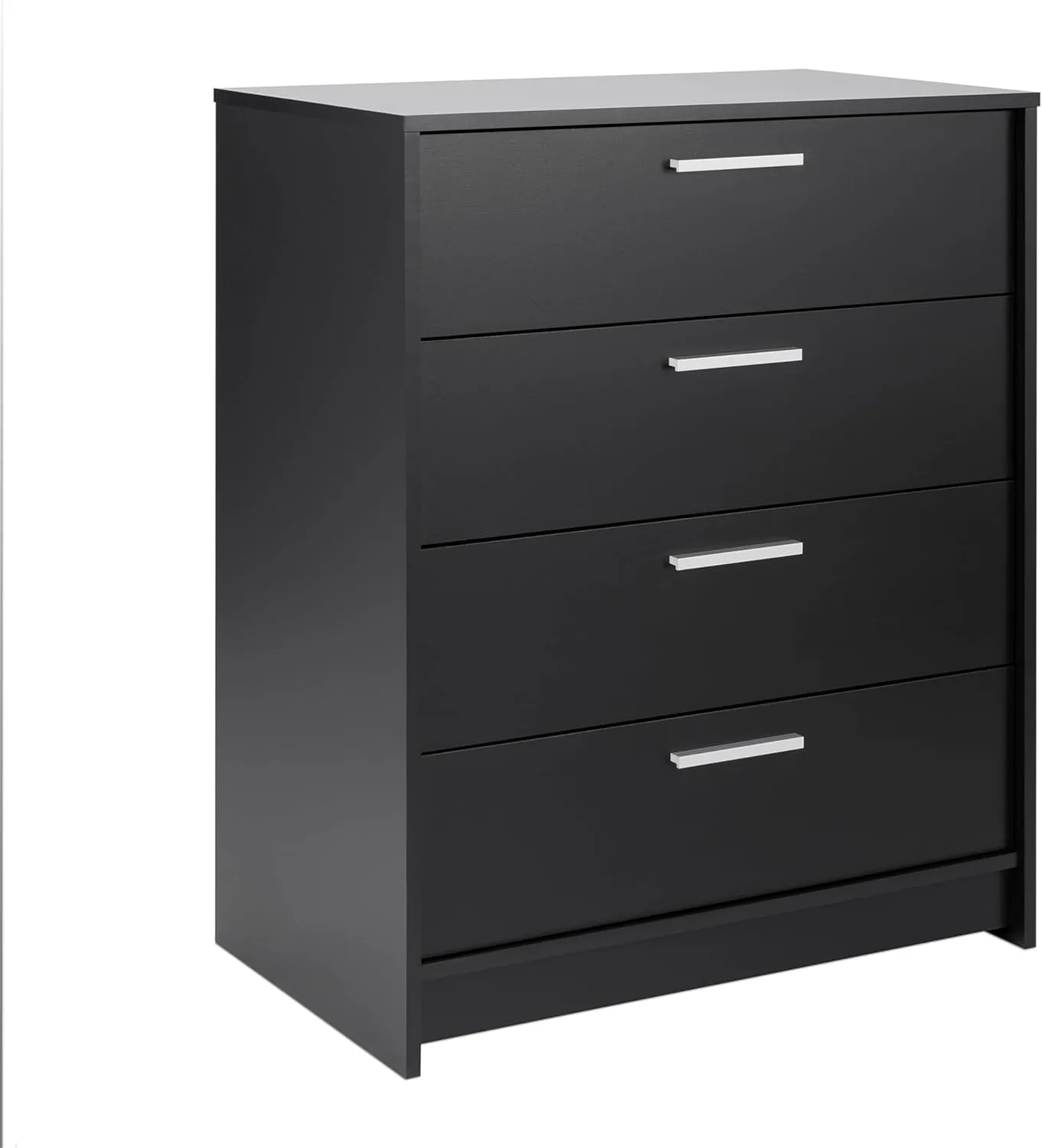 Prepac Studio Essentials Dresser, Black Dresser for Bedroom, Chest of Drawers with 4 Drawers 18" D X 30" W x 36.5" H, BDBR-2104-1