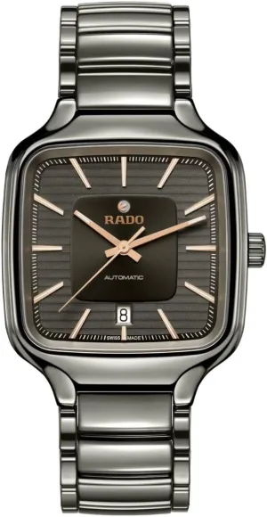 Rado True Square Automatic Plasma with Grey Dial, Date Display and Swiss Automatic Movement