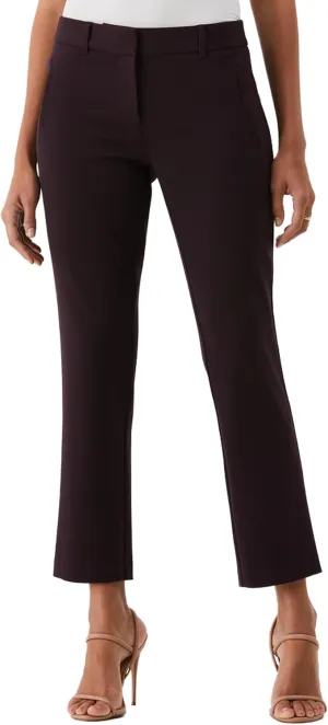 Rafaella Women's 28" Petite Stretch Ankle Pants with Slimming Waist Panel, Soft Gabardine Fabric, Straight Leg Classic Fit