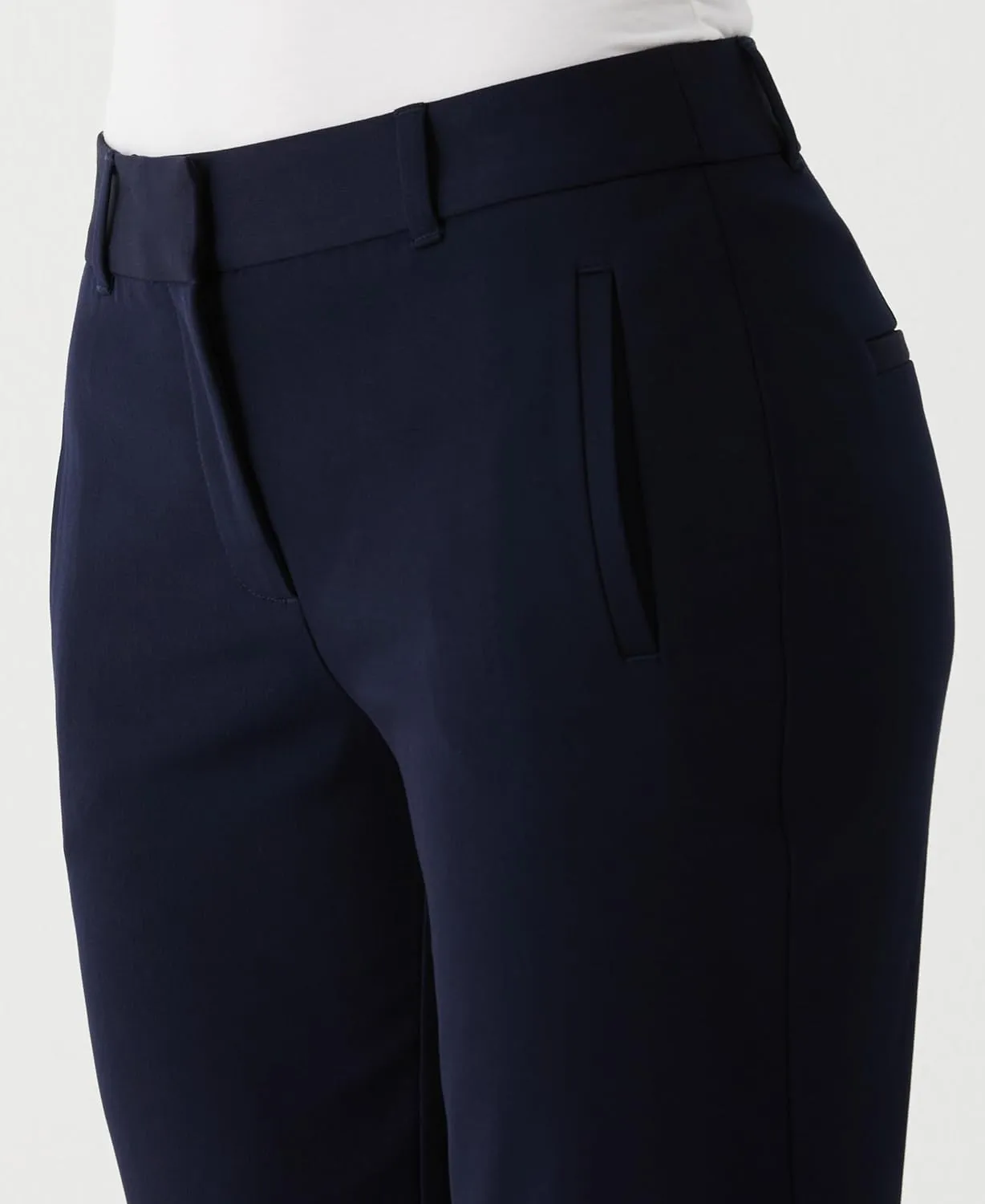 Rafaella Women's Petite Ankle Pants with Slimming Panel, Classic Fit, Gabardine Fabric