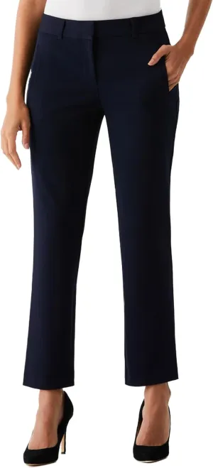 Rafaella Women's Petite Ankle Pants with Slimming Panel, Classic Fit, Gabardine Fabric