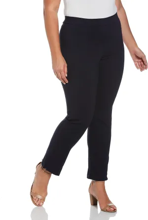 Rafaella Women's Plus Size Dress Pants with Pull-On Waistband, Supreme Stretch, 31" Inseam, Flat Front, Comfort Fit