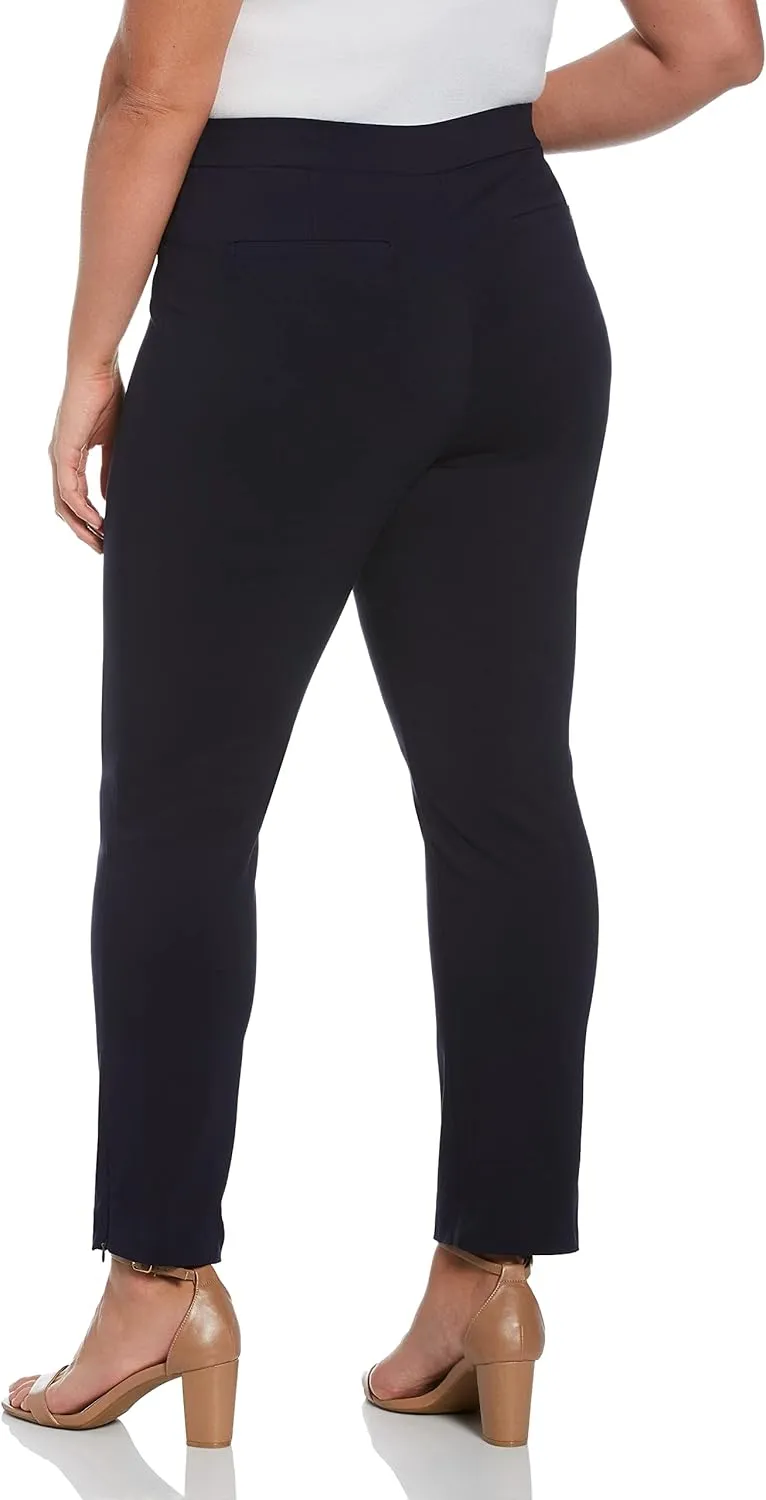 Rafaella Women's Plus Size Dress Pants with Pull-On Waistband, Supreme Stretch, 31" Inseam, Flat Front, Comfort Fit