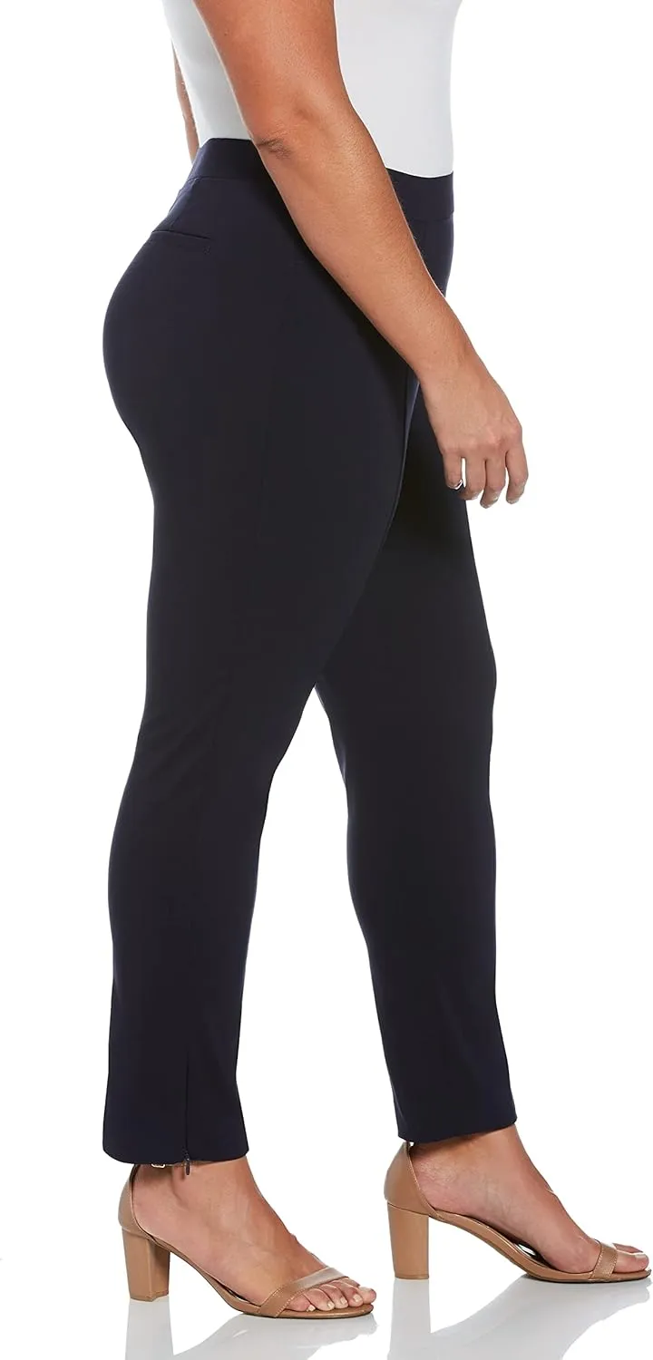 Rafaella Women's Plus Size Dress Pants with Pull-On Waistband, Supreme Stretch, 31" Inseam, Flat Front, Comfort Fit
