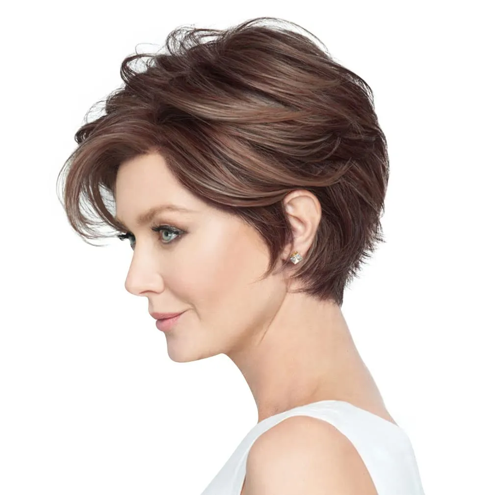 Raquel Welch Go To Style Versatile Flattering Short Shag Wig by Hairuwear, Average Cap, RL10/12 Sunlit Chestnut