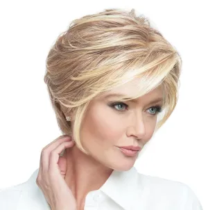 Raquel Welch Go To Style Versatile Flattering Short Shag Wig by Hairuwear, Average Cap, RL19/23 Biscuit