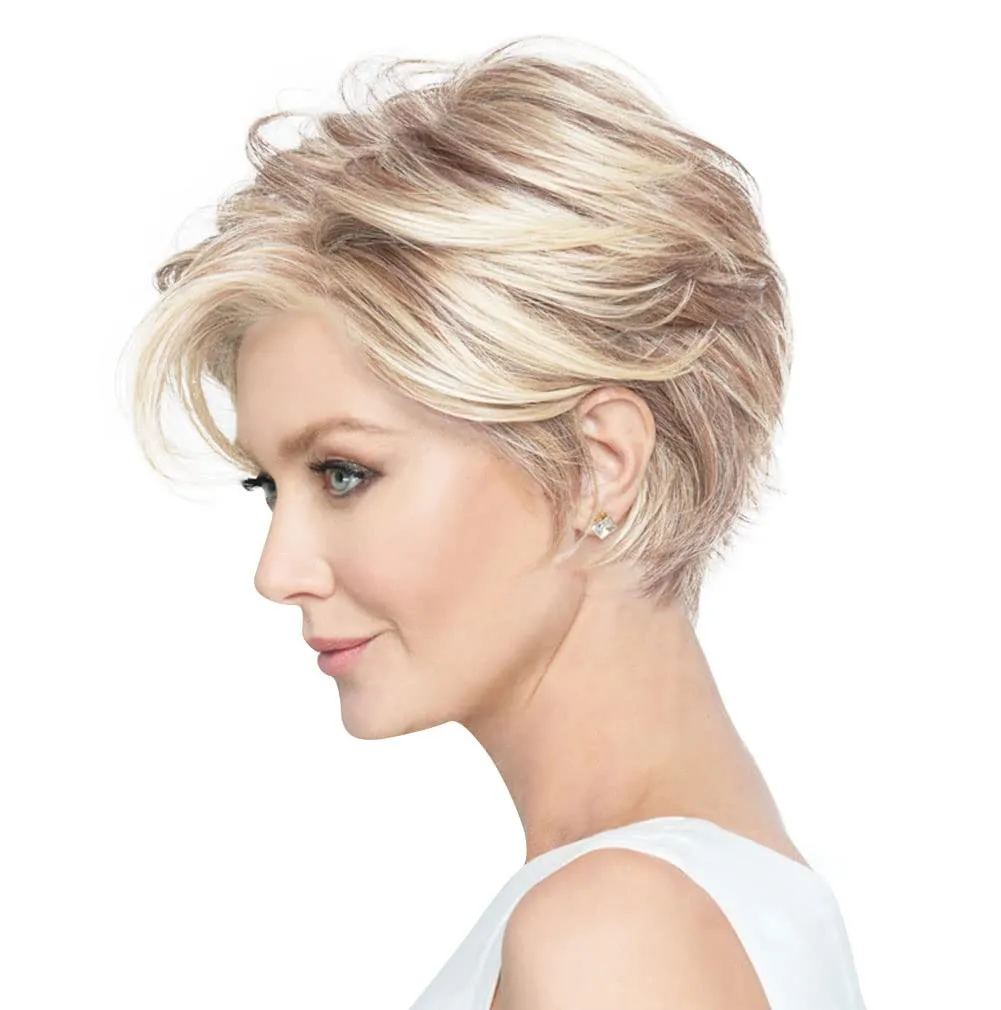Raquel Welch Go To Style Versatile Flattering Short Shag Wig by Hairuwear, Average Cap, RL19/23 Biscuit
