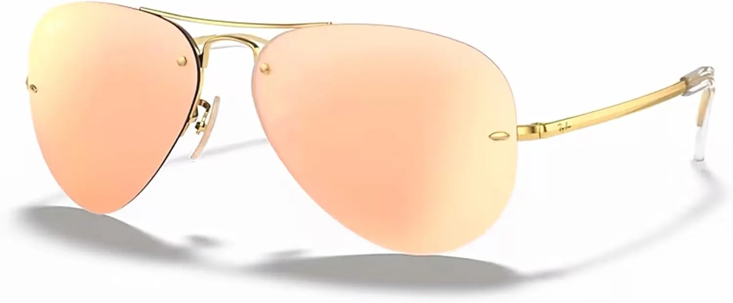 Ray-Ban RB3449 Aviator Sunglasses For Men For Women   BUNDLE with Designer iWear Eyewear Care Kit