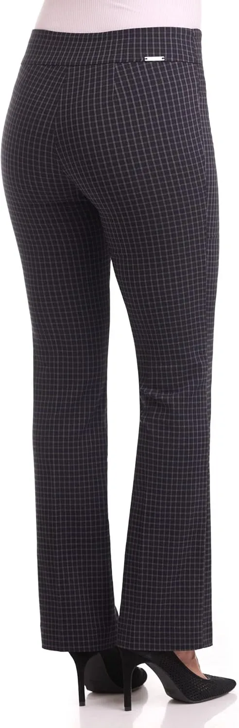 Rekucci Womens Ease into Comfort Stretchy Business Casual Bootcut Pull-On Everyday Office Pant in Regular/Tall/Petite Sizes