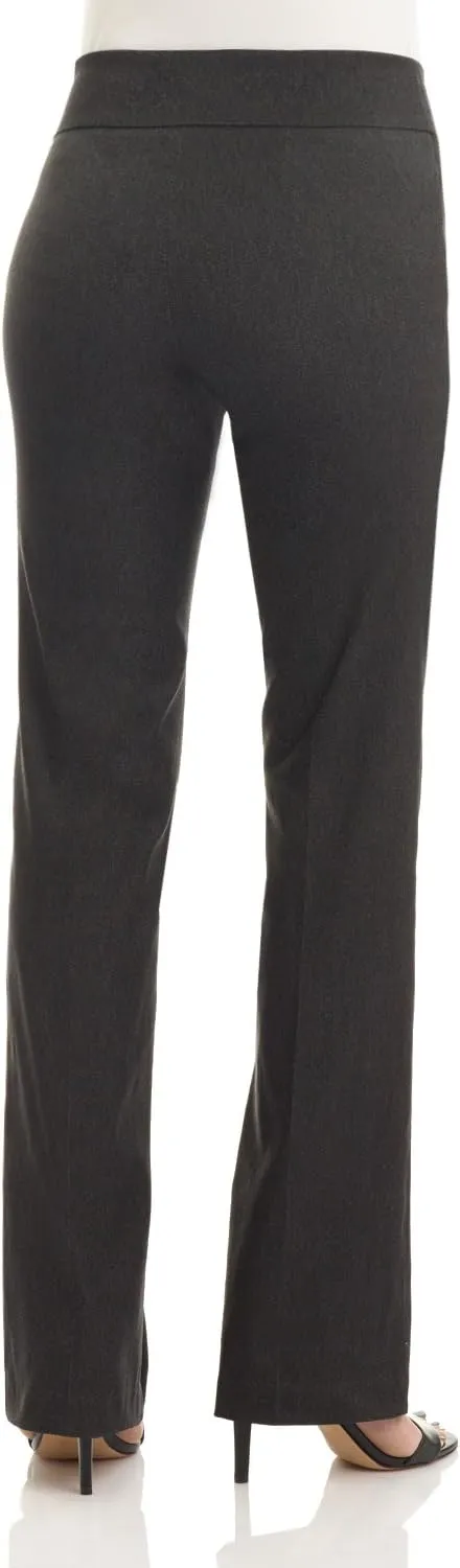 Rekucci Womens Ease into Comfort Stretchy Business Casual Bootcut Pull-On Everyday Office Pant in Regular/Tall/Petite Sizes