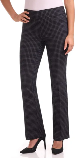 Rekucci Womens Ease into Comfort Stretchy Business Casual Bootcut Pull-On Everyday Office Pant in Regular/Tall/Petite Sizes