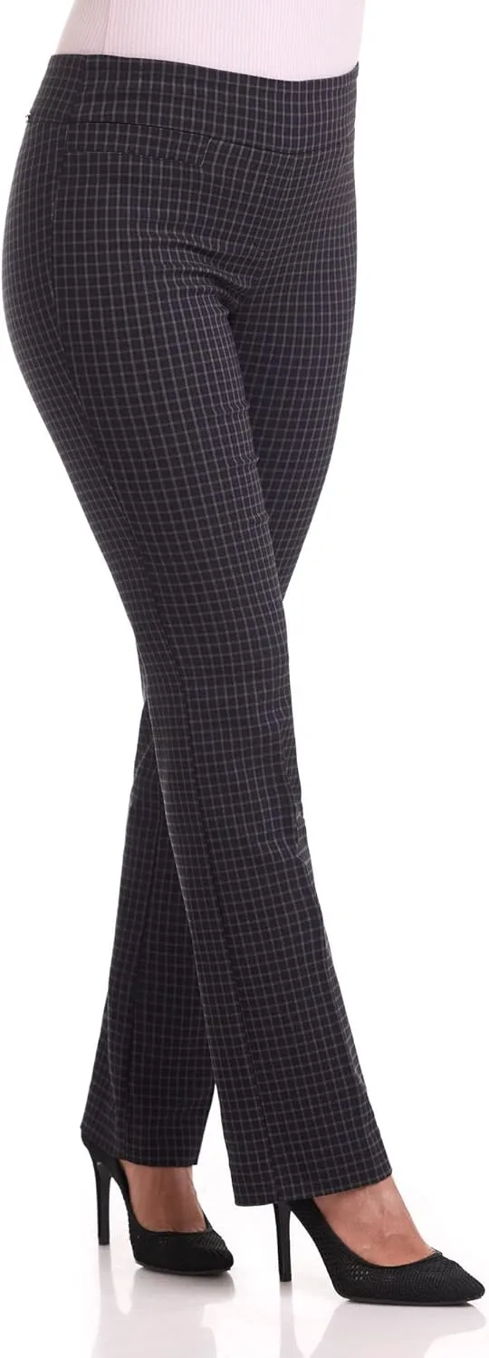 Rekucci Womens Ease into Comfort Stretchy Business Casual Bootcut Pull-On Everyday Office Pant in Regular/Tall/Petite Sizes