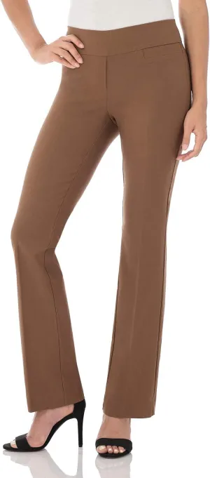 Rekucci Womens Ease into Comfort Stretchy Business Casual Bootcut Pull-On Everyday Office Pant in Regular/Tall/Petite Sizes