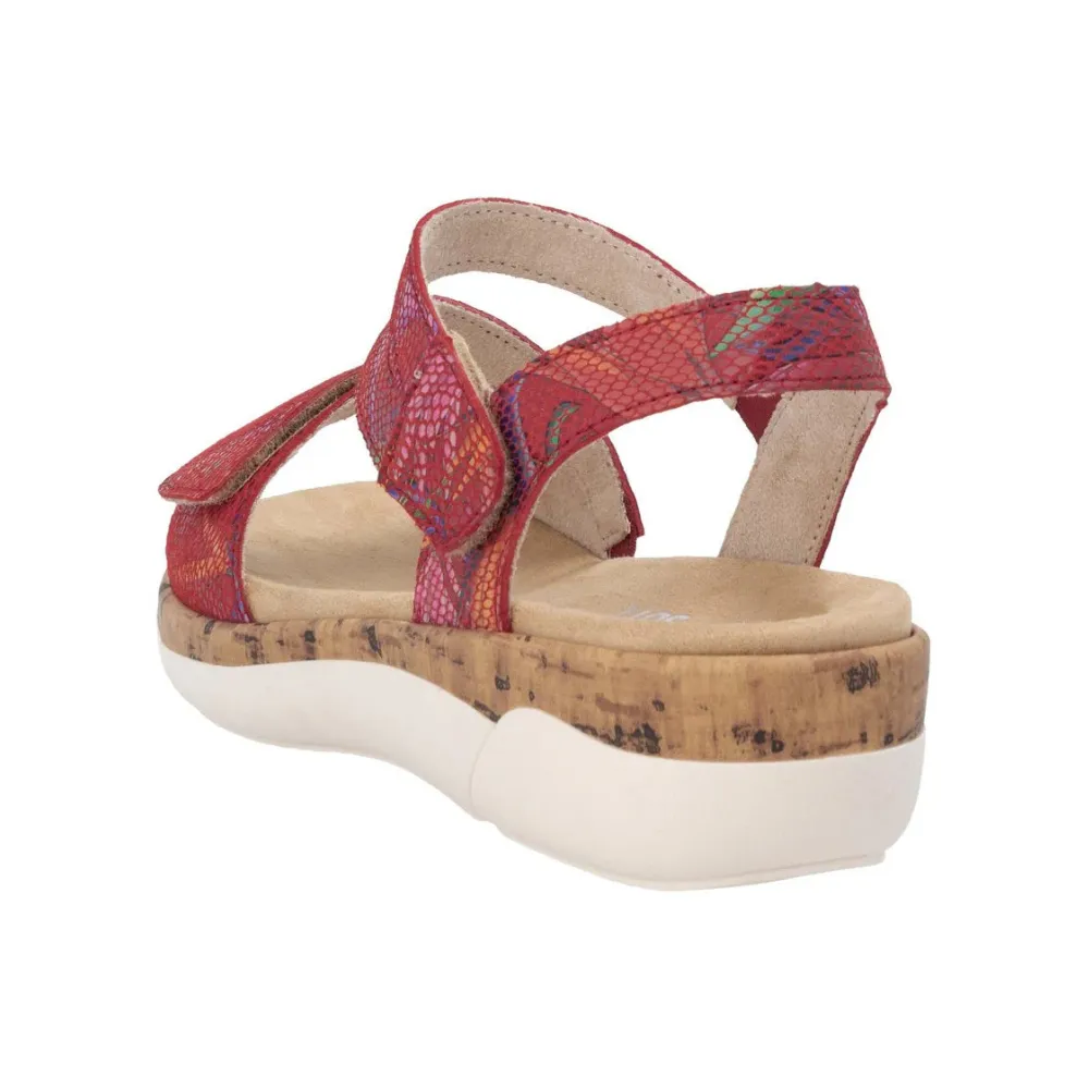 Remonte Jocelyn 60 Red Multi Leather Sandal (Women's)